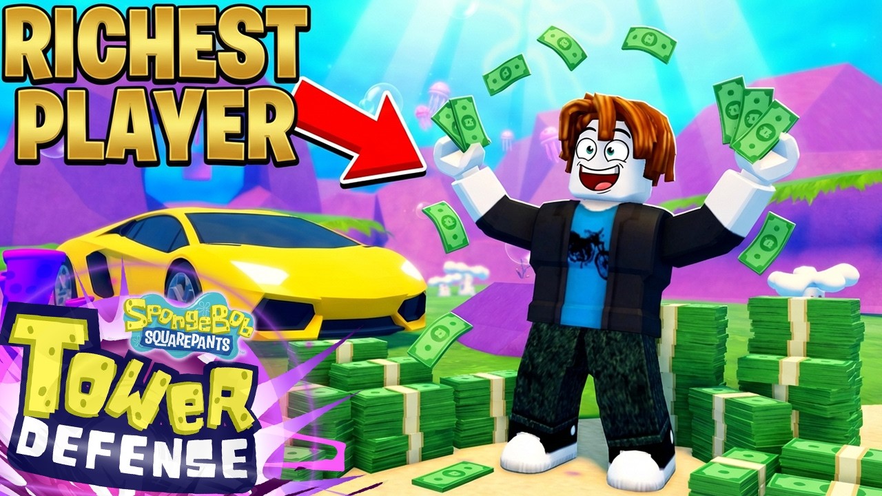 HOW RICH AM I?! RICHEST PLAYER IN THE WORLD?! NET WORTH! Roblox SpongeBob Tower Defense