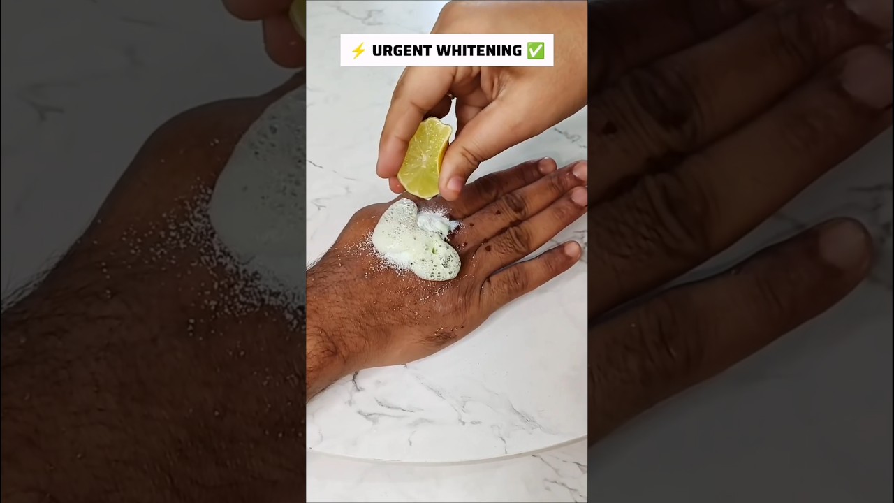 Easy Manicure At Home | Hand)Cleaning with Lemon, Fair Hand & Feet in 1 Day#skinwhitening 💯