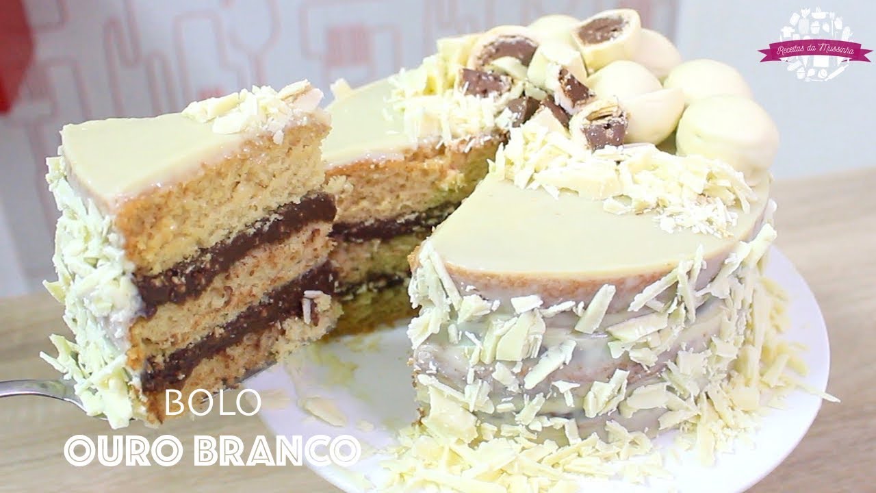 BOLO DE FESTA OURO BRANCO | #455 | Receitas da Mussinha
