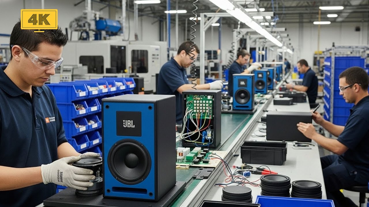 Inside the house, maybe JBL: the manufacturing process of JBL Studio Monitor 4309 speakers