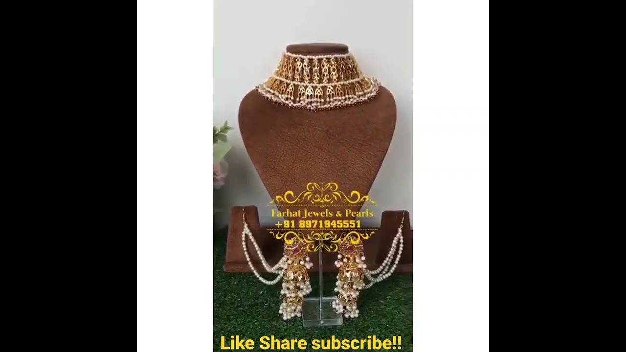 Breathtaking Gold plated Heavy Choker Set direct from Nizam's Treasure😍 WhatsApp 8971945551for order