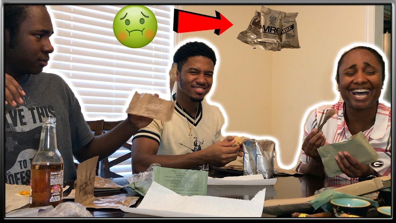TRYING MILITARY FOOD FOR THE FIRST TIME! (Almost threw up)