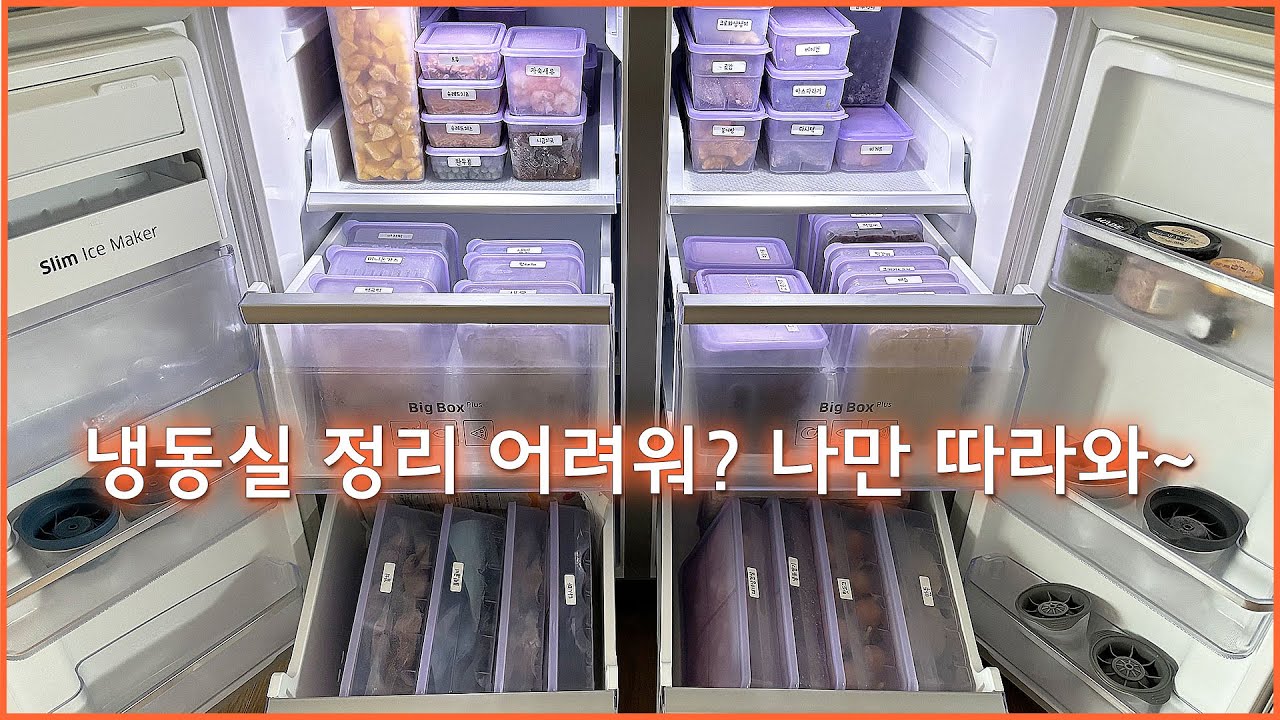 땡스소윤 냉동용기 공동구매｜냉동실 정리 이렇게 하면 살림 고수｜크기별 파헤치기｜비닐봉지❌｜청양고추,다진마늘 큐브