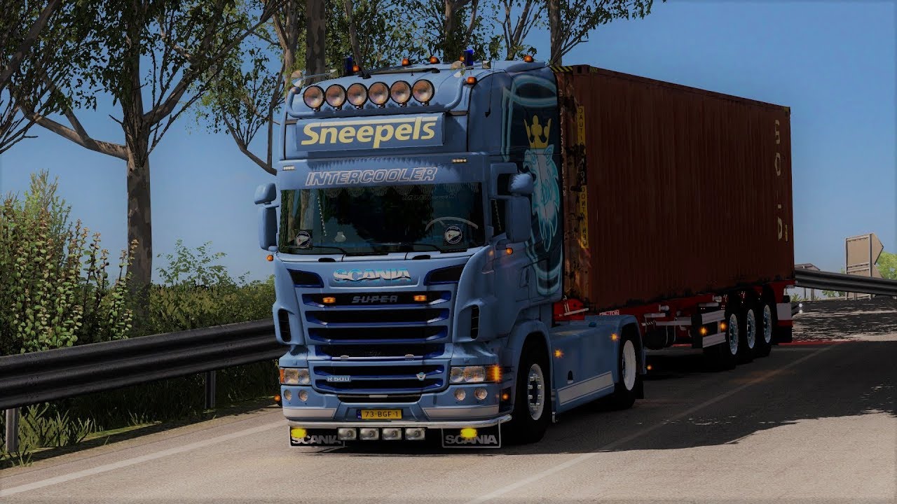ETS2 SCANIA R500 V8 SNEEPELS CONTAINER TRIP (FLORENCE - LIVORNO)