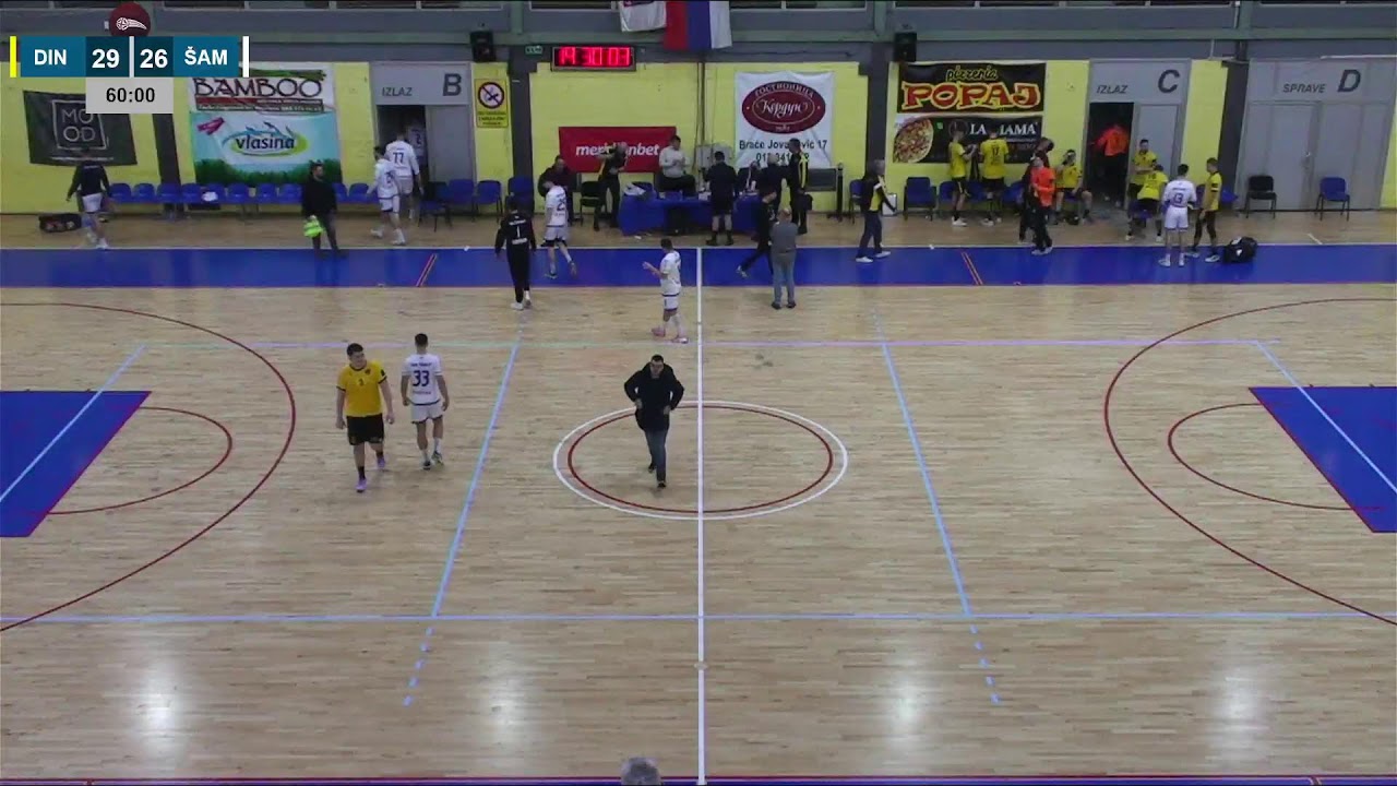 ARKUS liga 14. kolo (M) / Dinamo - Šamot 65