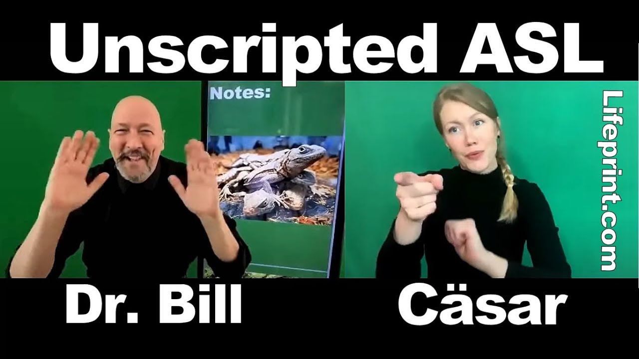 Unscripted ASL Practice:  Dr. Bill with Cäsar Jacobson (captioned) (Lifeprint.com)