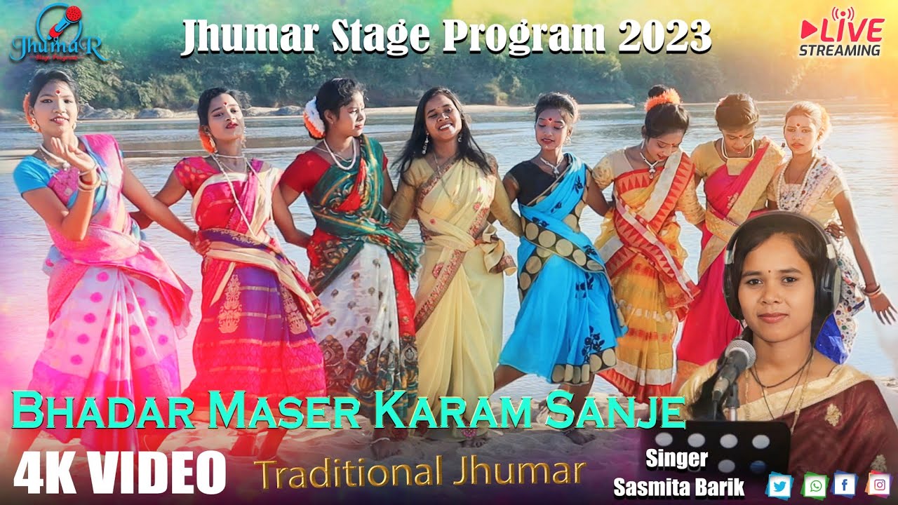 New Jhumar Song 2023 || Sasmita Barik Jhumar Stage Program || Bhadar Mase Karam Sanjhe Jhumar Song