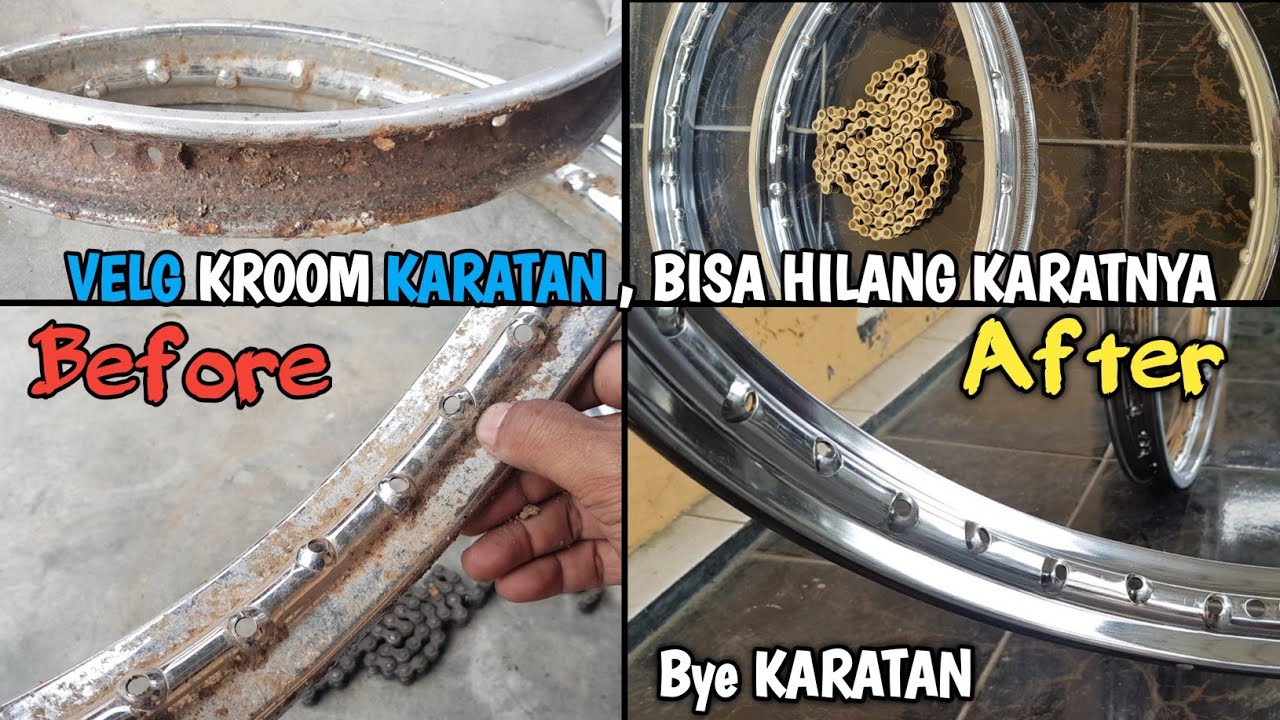 VELG KROOM KARATAN ? Santai masih bisa di bersihkan , Cara membersihkan karat pada media kroom