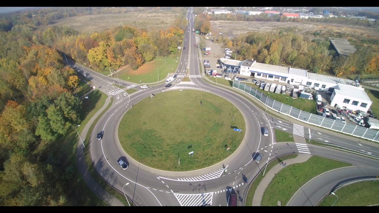 Rondo przy WORD Bytom z lotu ptaka ( kierunek od centrum Bytomia ) część 1