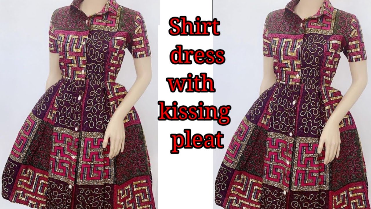How to cut and sew a shirt dress without pattern/Nelostitches