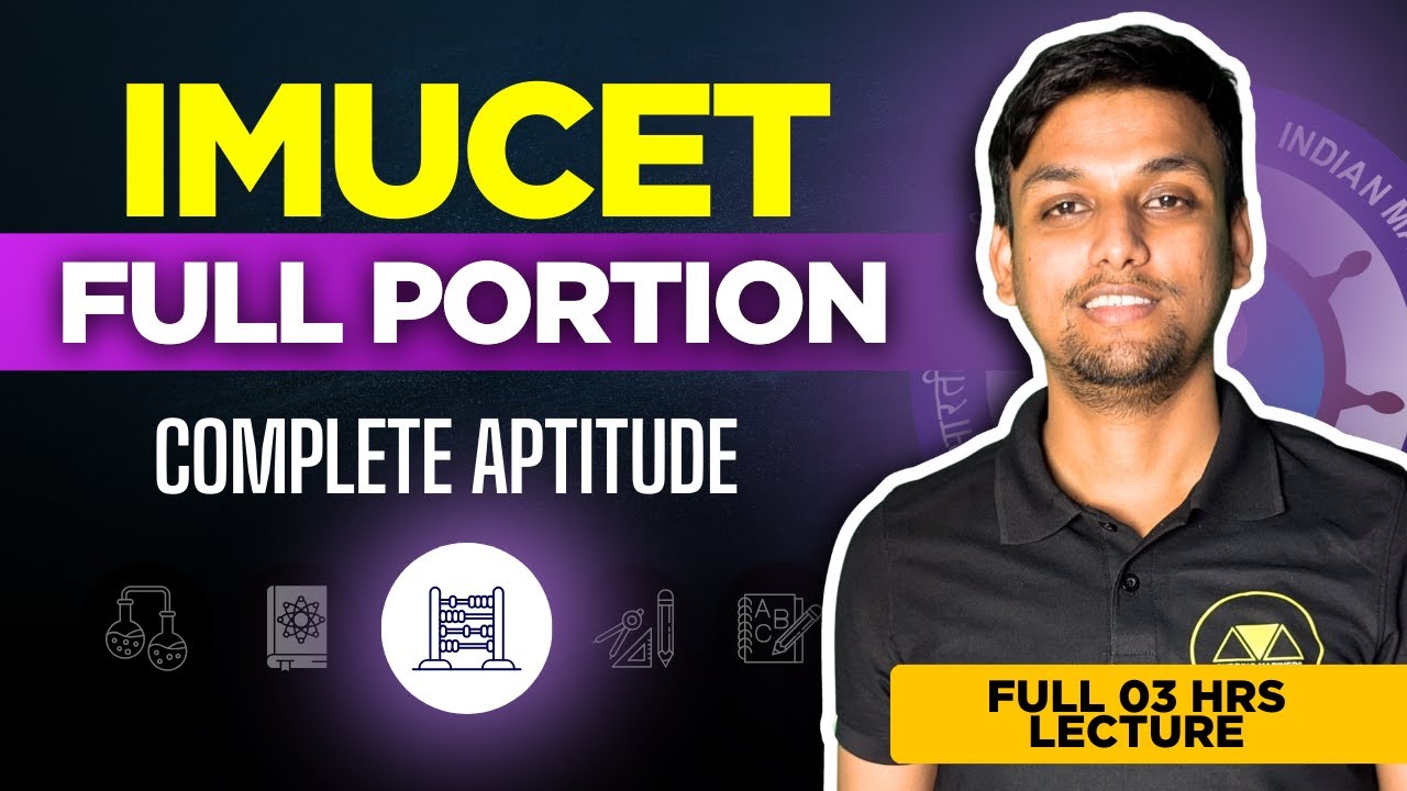 IMUCET 2025 Aptitude Full Syllabus | 3 Hours Marathon | BM Merchant Navy