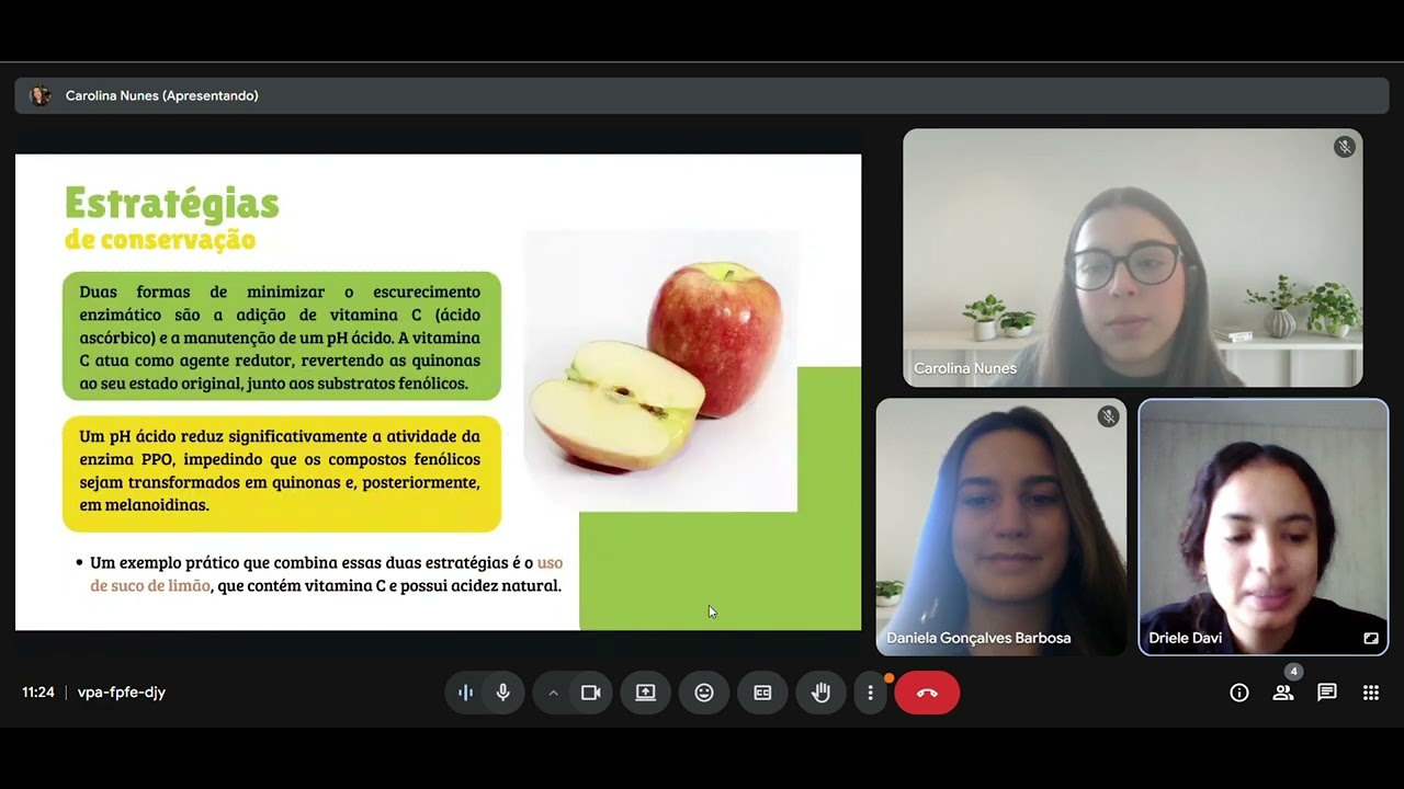 🎥 Alimentos Minimamente Processados e Bioquímica Pós-Colheita | Seminário Final - Nutrição UFMG