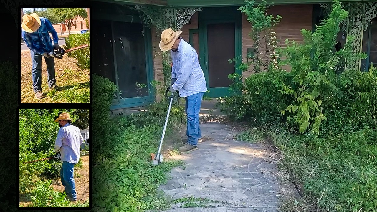 Video 051 – Abandoned House Lawn Care ASMR | Overgrown Grass, Bushes & Yard Cleanup