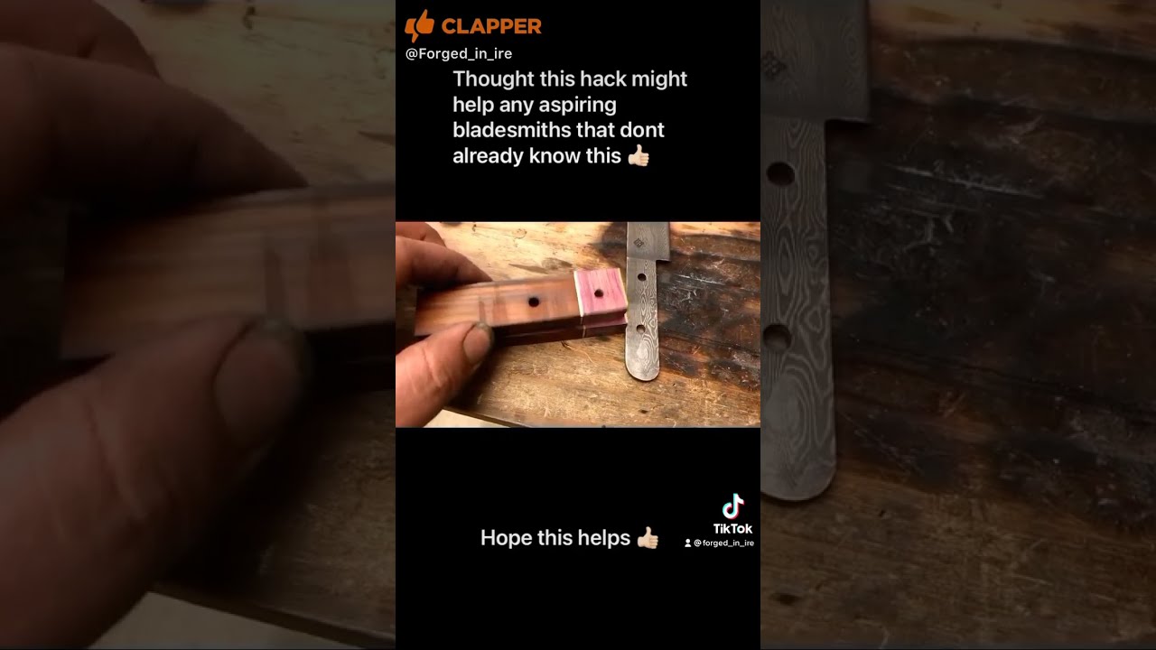 Bladesmithing How to drill handle perfect pin holes in scales every time!