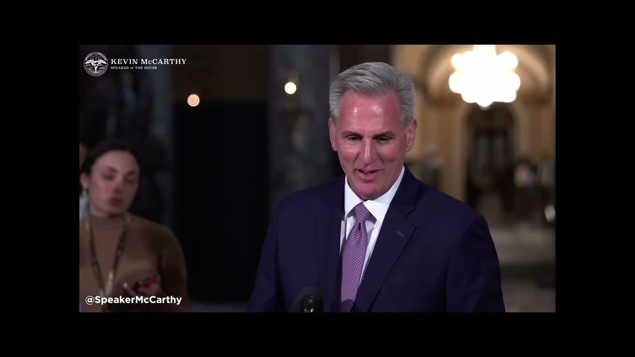 4/26/23 Speaker Kevin McCarthy / Limit Save Grow Act passed the House 217-215 Raises debt ceiling