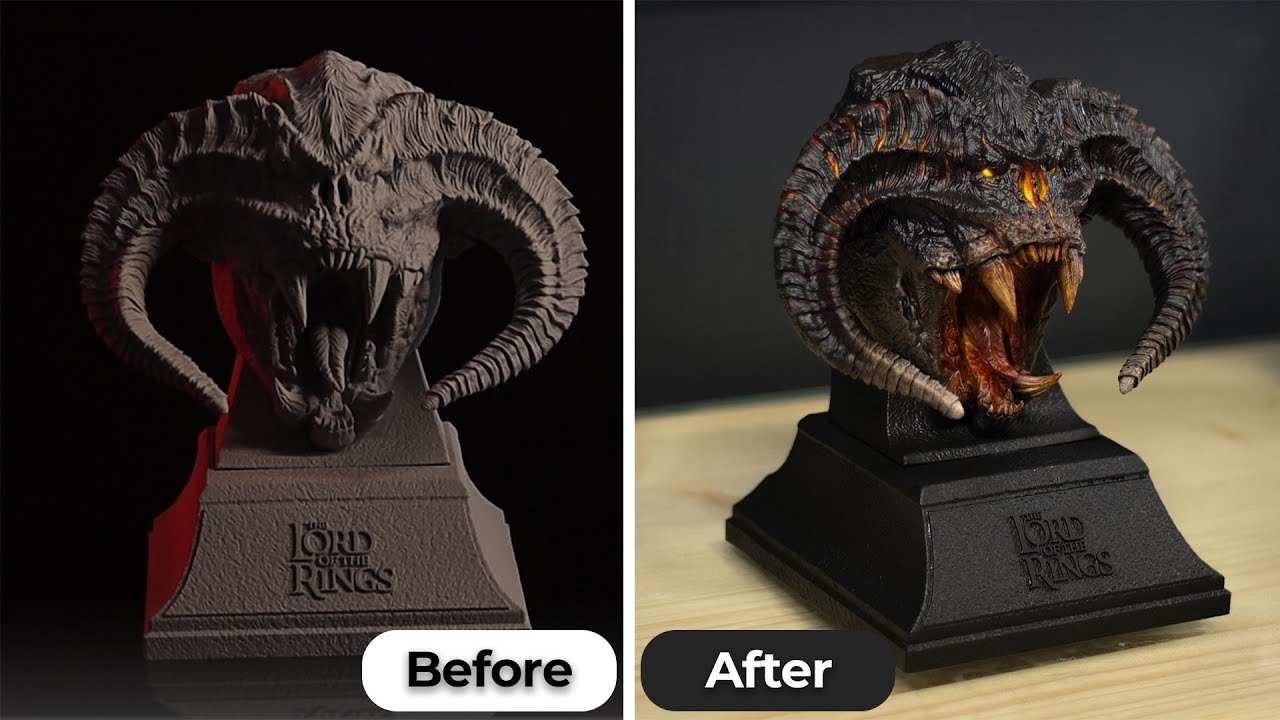 Painting 3D Printed Monster: Balrog from Lord of the Rings