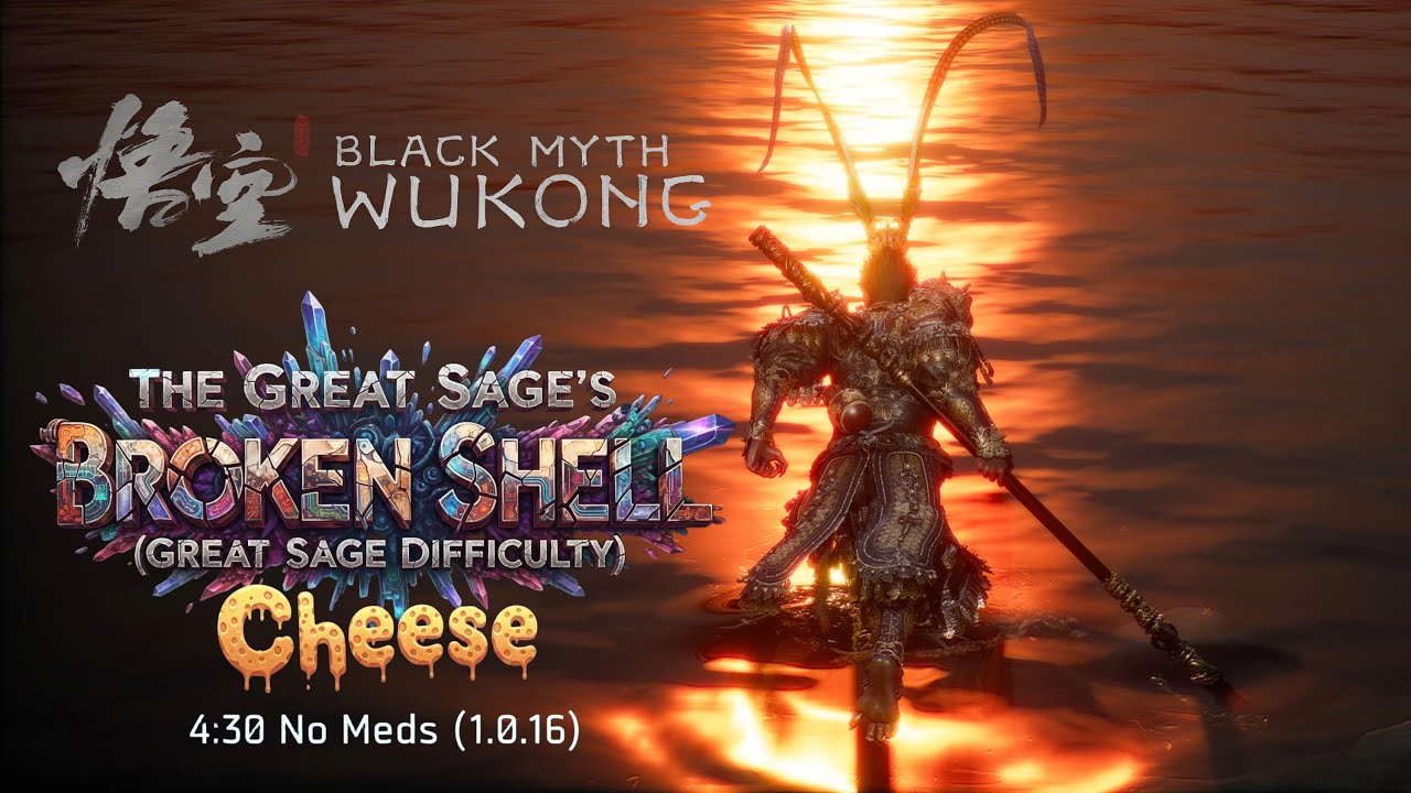 Black Myth Wukong: Great Sage's Broken Shell (Great Sage Difficulty) Cheese 4:30 No Meds 1.0.16