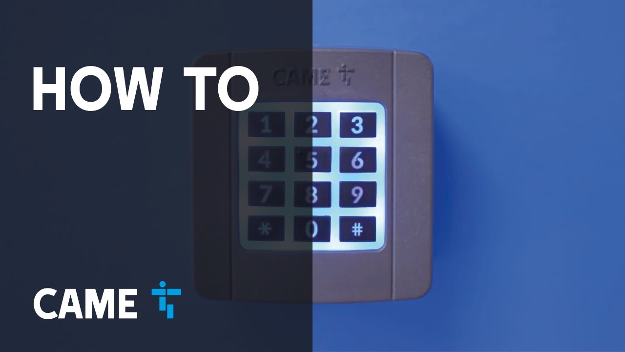 SELT1W4G CAME Wireless Keyboard – Button cloning of a fixed code remote control