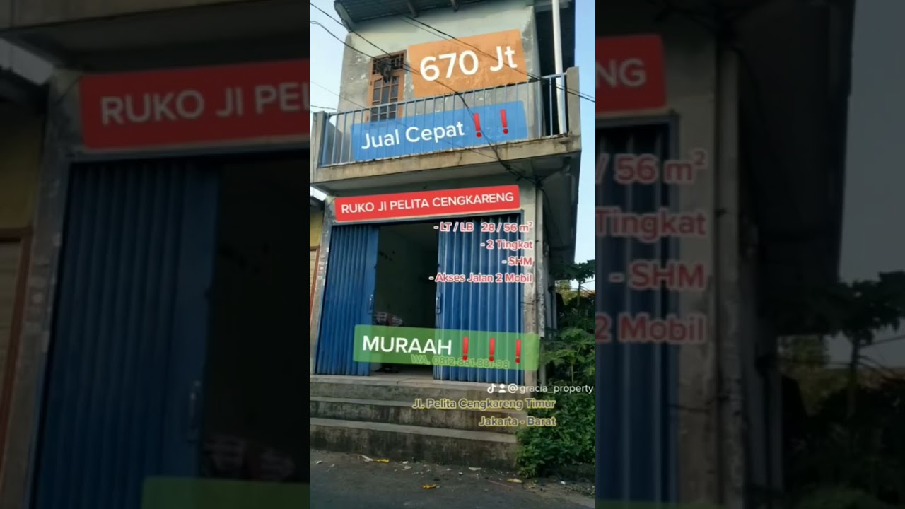 RUKO MURAH Rp. 670 Jt ❗❗ Cengkareng Timur, Jakarta Barat #reels #viral #bisnisonline #shorts #short