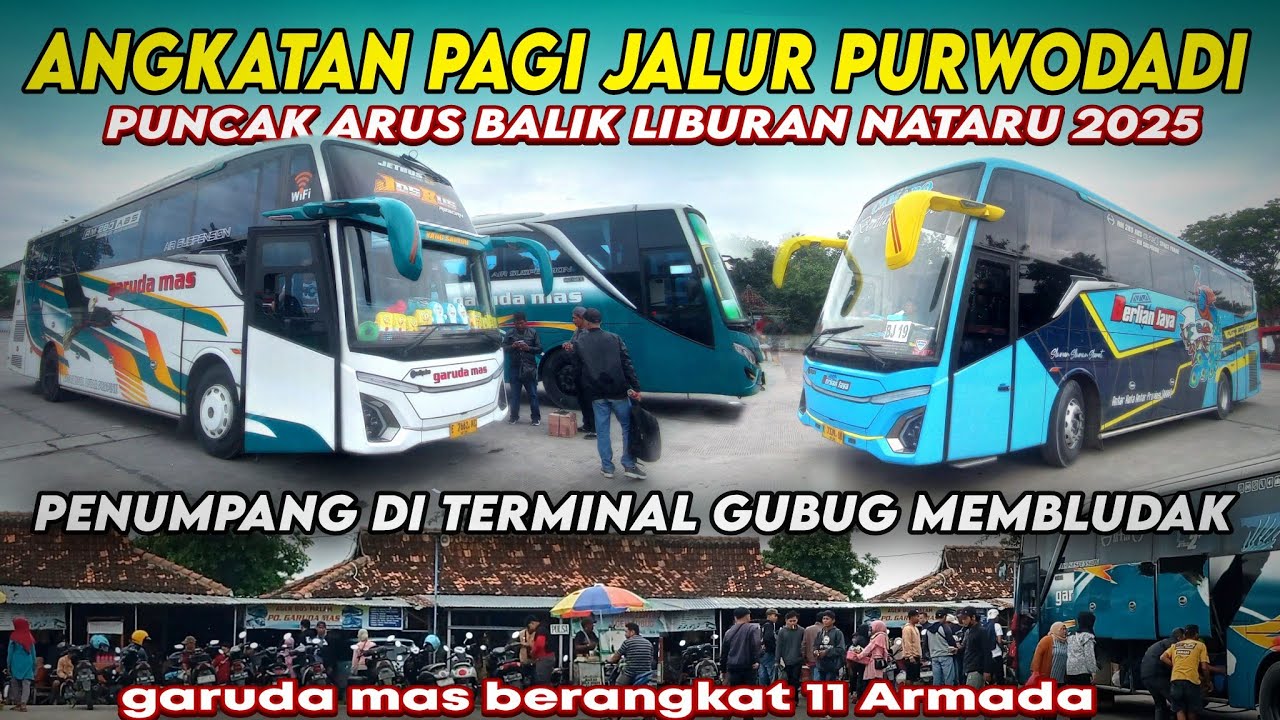 Angkatan Pagi di Terminal Gubug Membludak, garuda mas Paling Banyak Berangkat