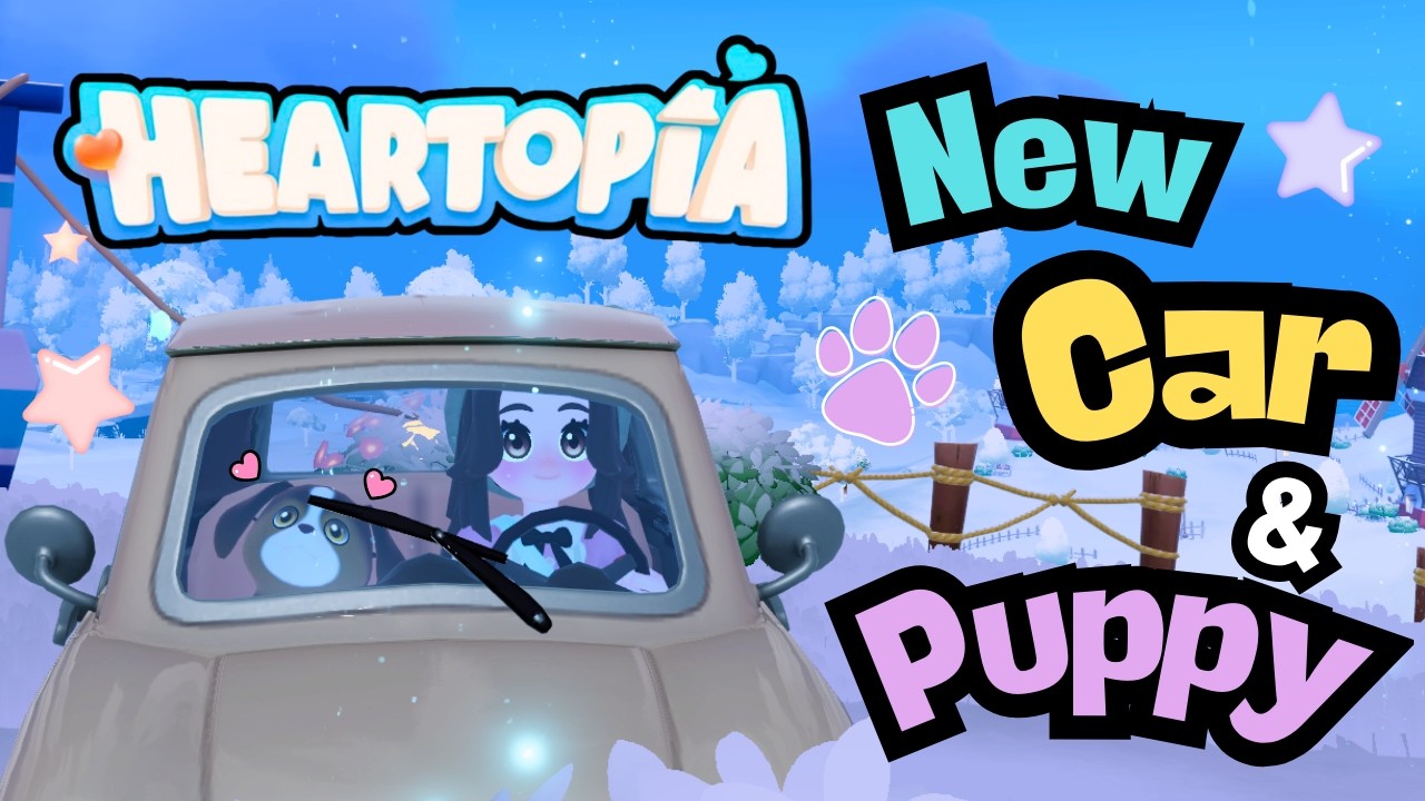 👉 Heartopia | Собаки ездят в машинах! 🐶🚗 Новая машина и щенок