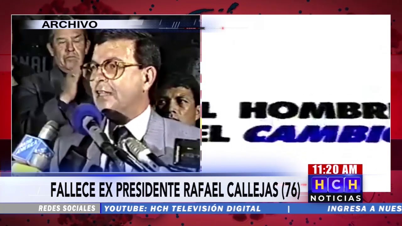 Fallece el ex presidente de la República, Rafael Leonardo Callejas, de un paro cardíaco