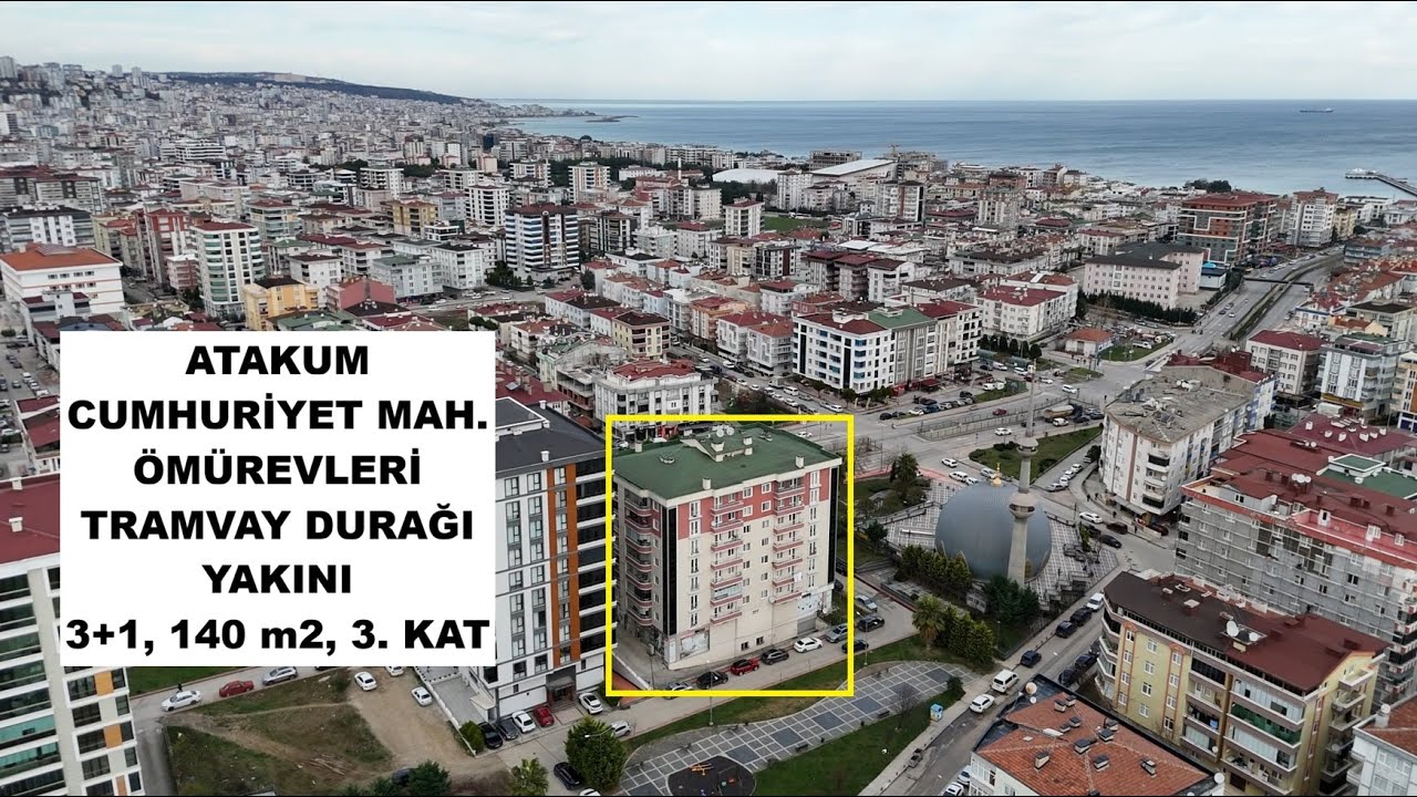 ATAKUM ÖMÜREVLERİ TARAMVAY YANI SATILIK DAİRE