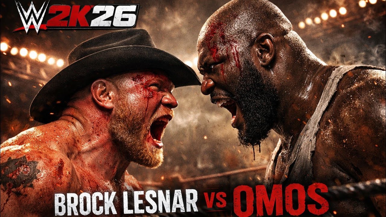 Брок Леснар против Омоса – Эпическая битва гигантов | Матч мечты в WWE 2K26