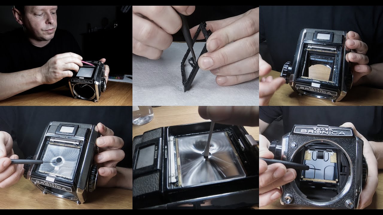 Bronica S2A — Проблемы с фокусировкой — КАК заменить матовую стеклянную пену и зеркальную пену (т...