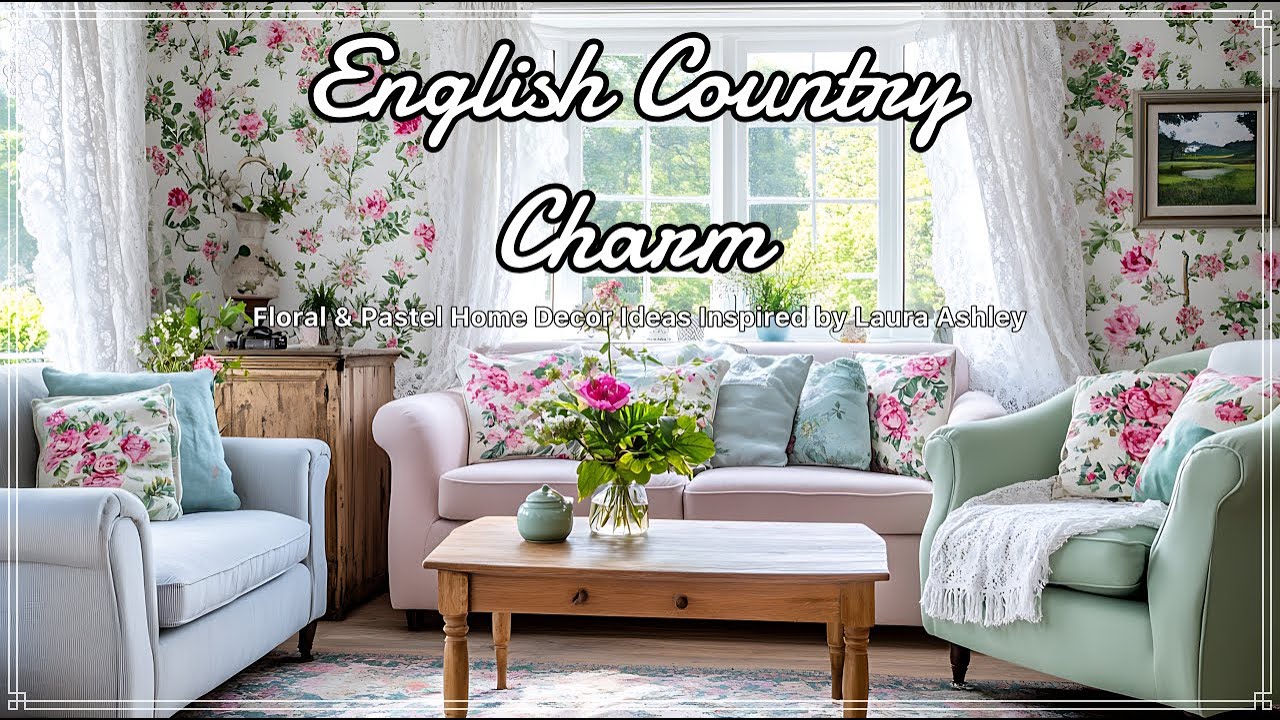 English Country Charm: Floral & Pastel Home Decor Ideas Inspired by Laura Ashley