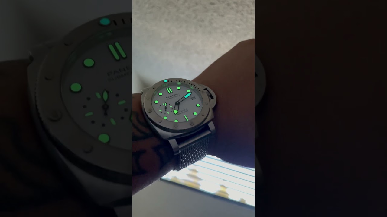 Panerai Submersible Bianco PAM02223 on Mesh bracelet