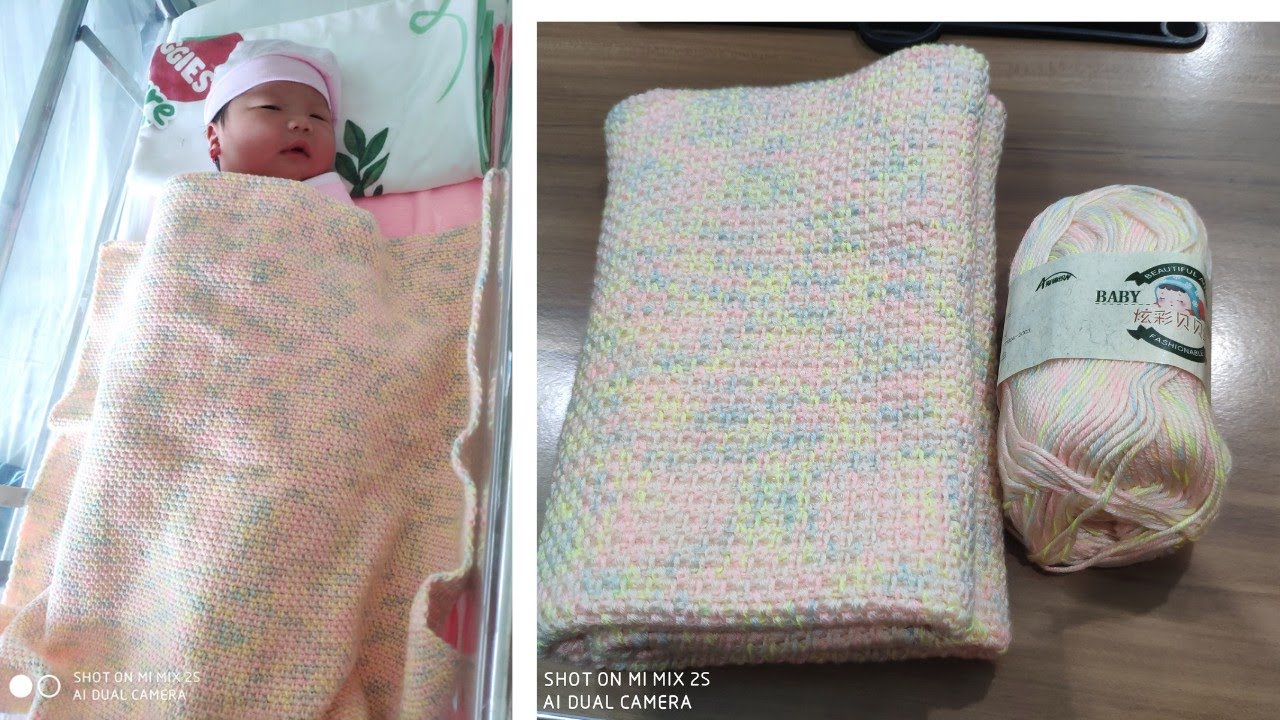 Móc Chăn Cho Bé yêu Bằng Len BABY LINE _Crochet Baby Wool Blanket, Baby Line Wool