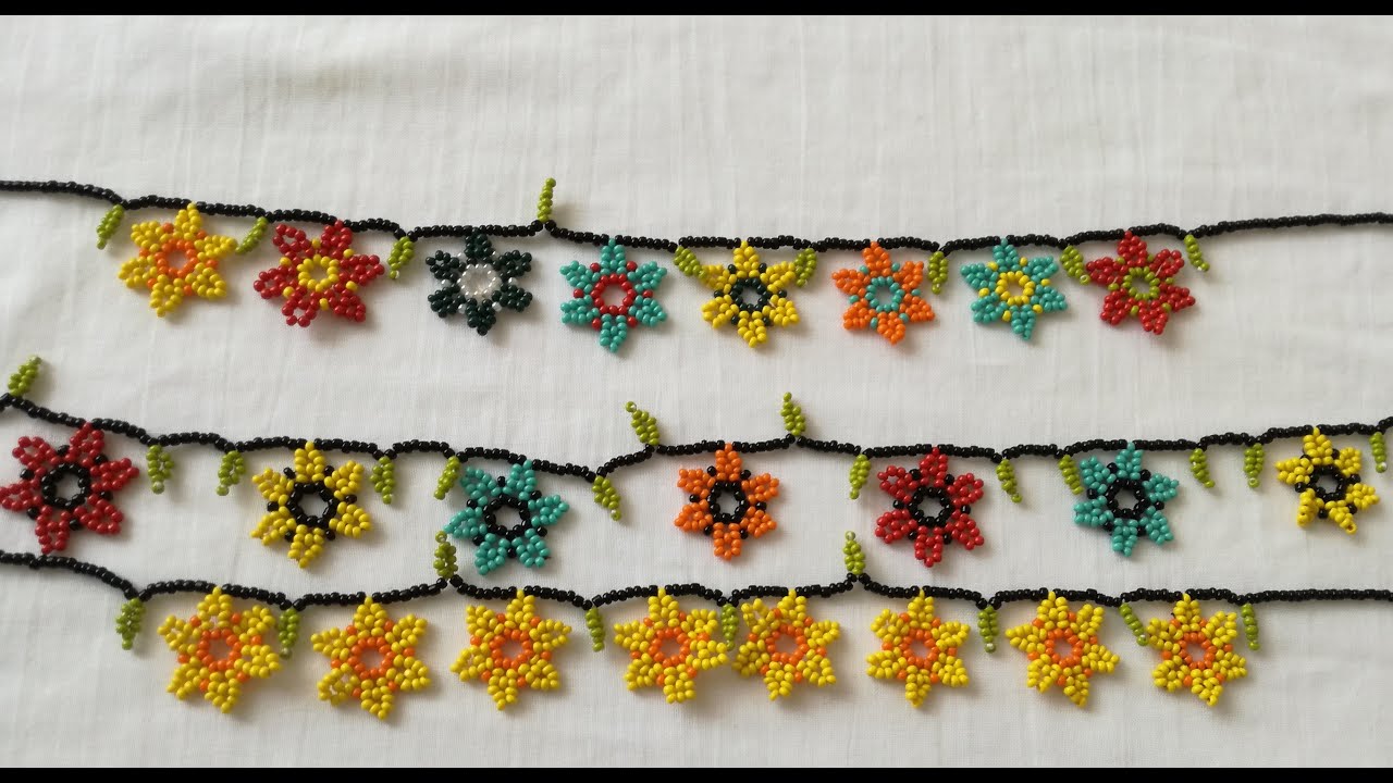 DIY-TAKI TASARIM KUM BONCUK ÇİÇEK KOLYE YAPIMI