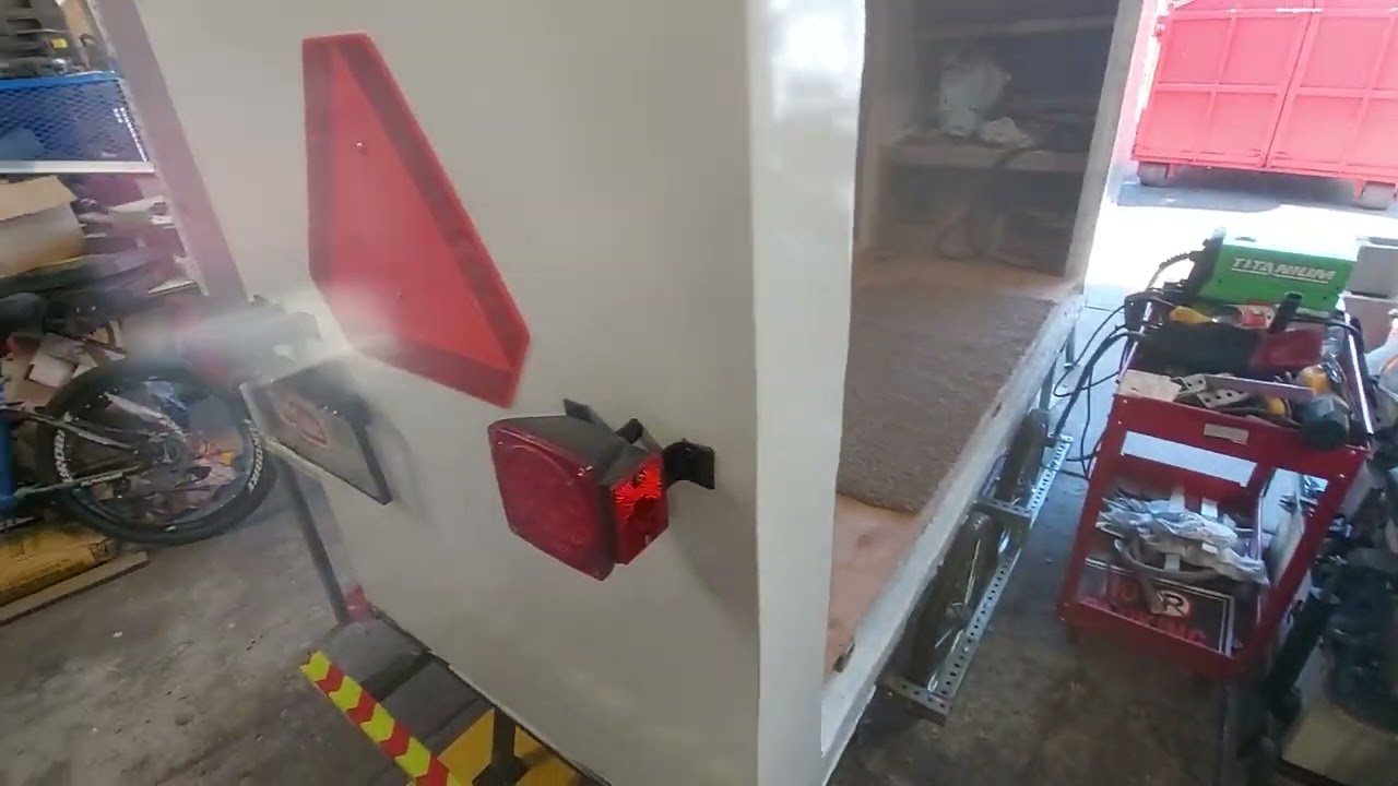 Bicycle Camper Trailer with slide-out Video 48 Working on the Slide-out :-)