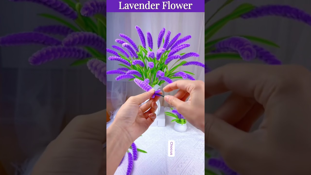DIY Lavender: How to Make Lavender Flower with Pipe Cleaners (Handmade Gift Ideas)  #diy #flowers