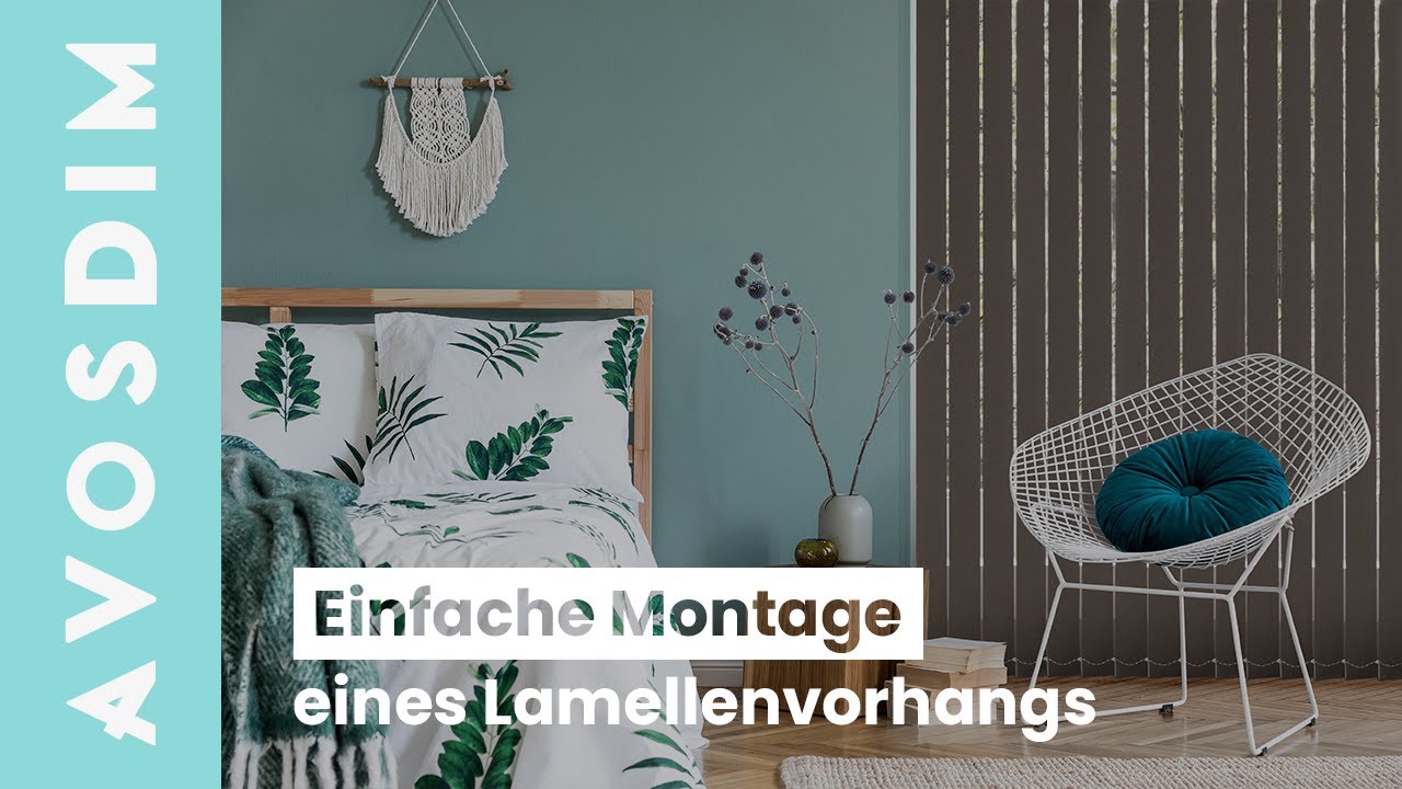 Montage eines Lamellenvorhang