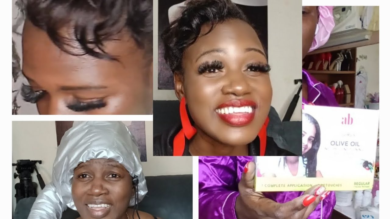 SELFCARE AT HOME //RELAX MY HAIR//TRIMMING & STYLING