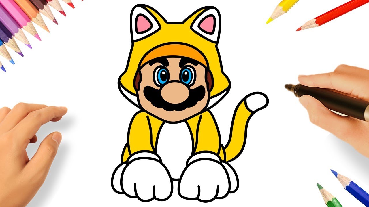 COMMENT DESSINER MARIO CHAT | CAT MARIO