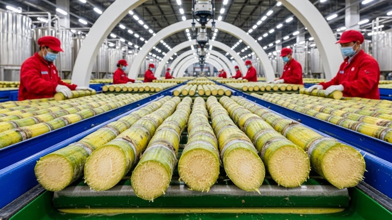 Inside Modern Sugar Factory How Fresh Sugarcane Becomes Pure Crystal Sugar (Full Process)
