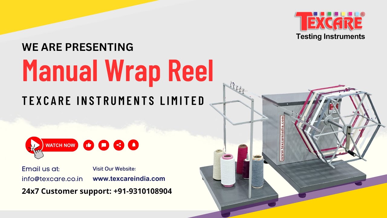 Manual Wrap Reel, Hand Operated Wrap Reel, Skein Winder, Yarn Reel, Yarn Measuring Reel, ISO 2060