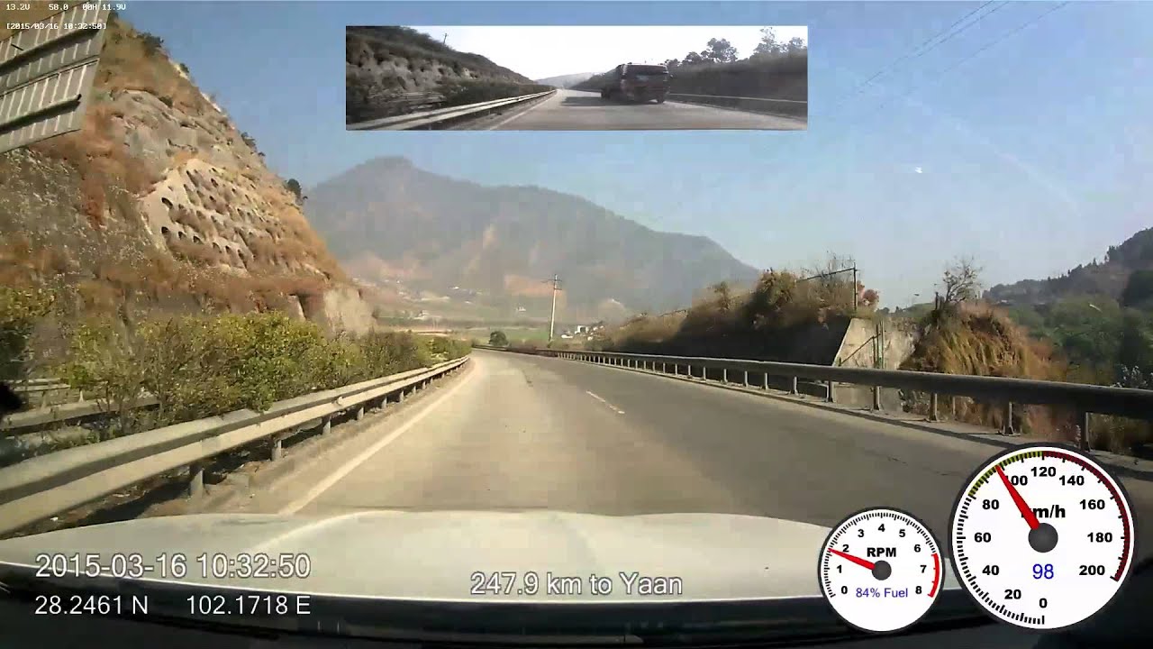 2015-03-16 drive-lapse from Xichang to Mianyang, 6x speed, 1080p, 60fps