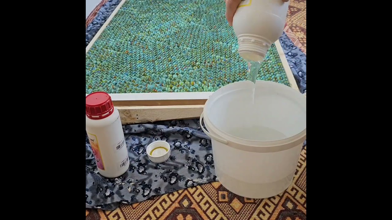 3200 Glass Marble + Epoxy Resin Art + One Week of Work😍