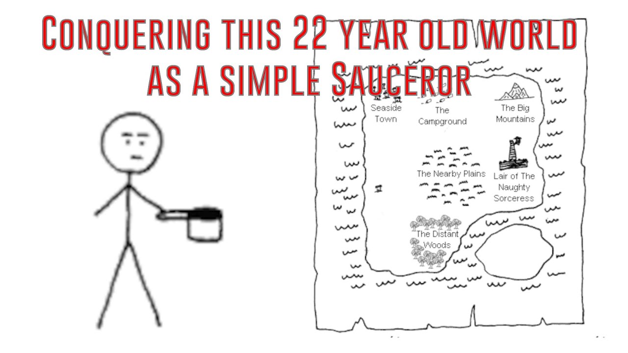 Leveling up my little stick figure Sauceror in Kingdom of Loathing (2003)