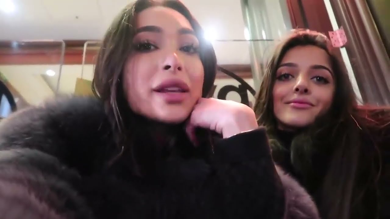 Lailli Mirza rocking a fur with a friend