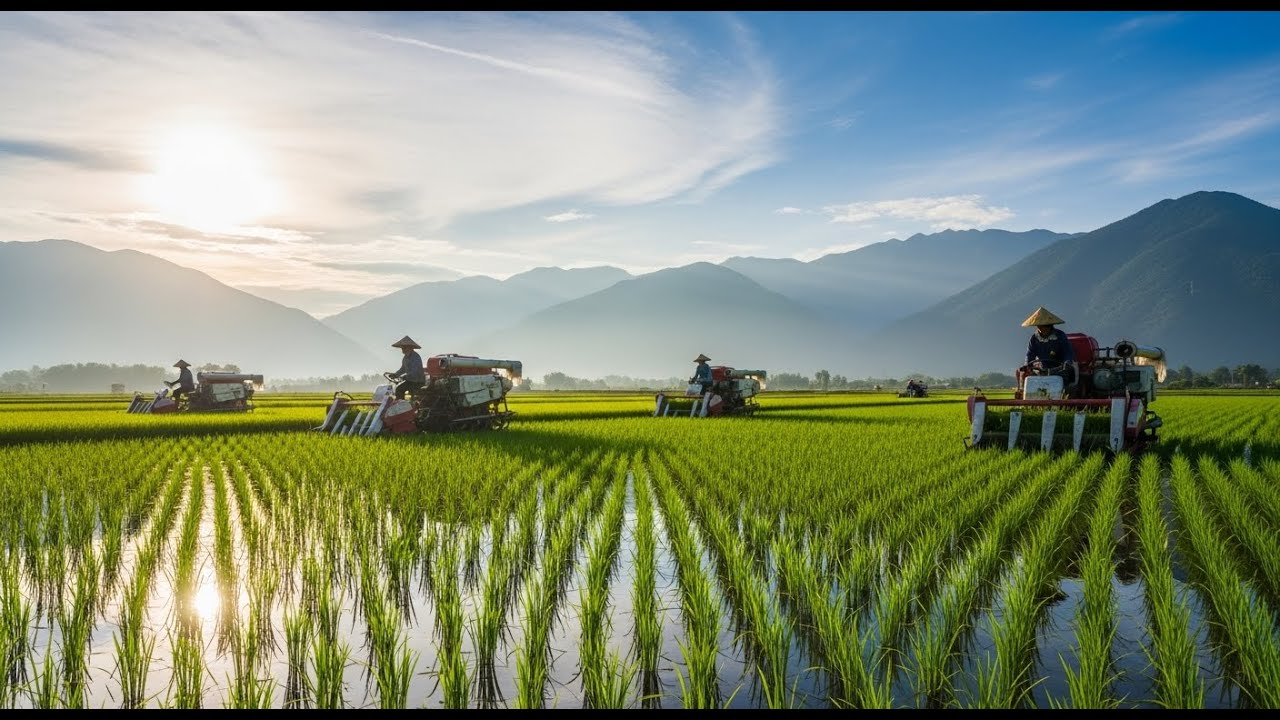 Inside Taiwan&rsquo;s Rice Fields: Modern Rice Planting & Harvesting Techniques | Full Farming Documentary