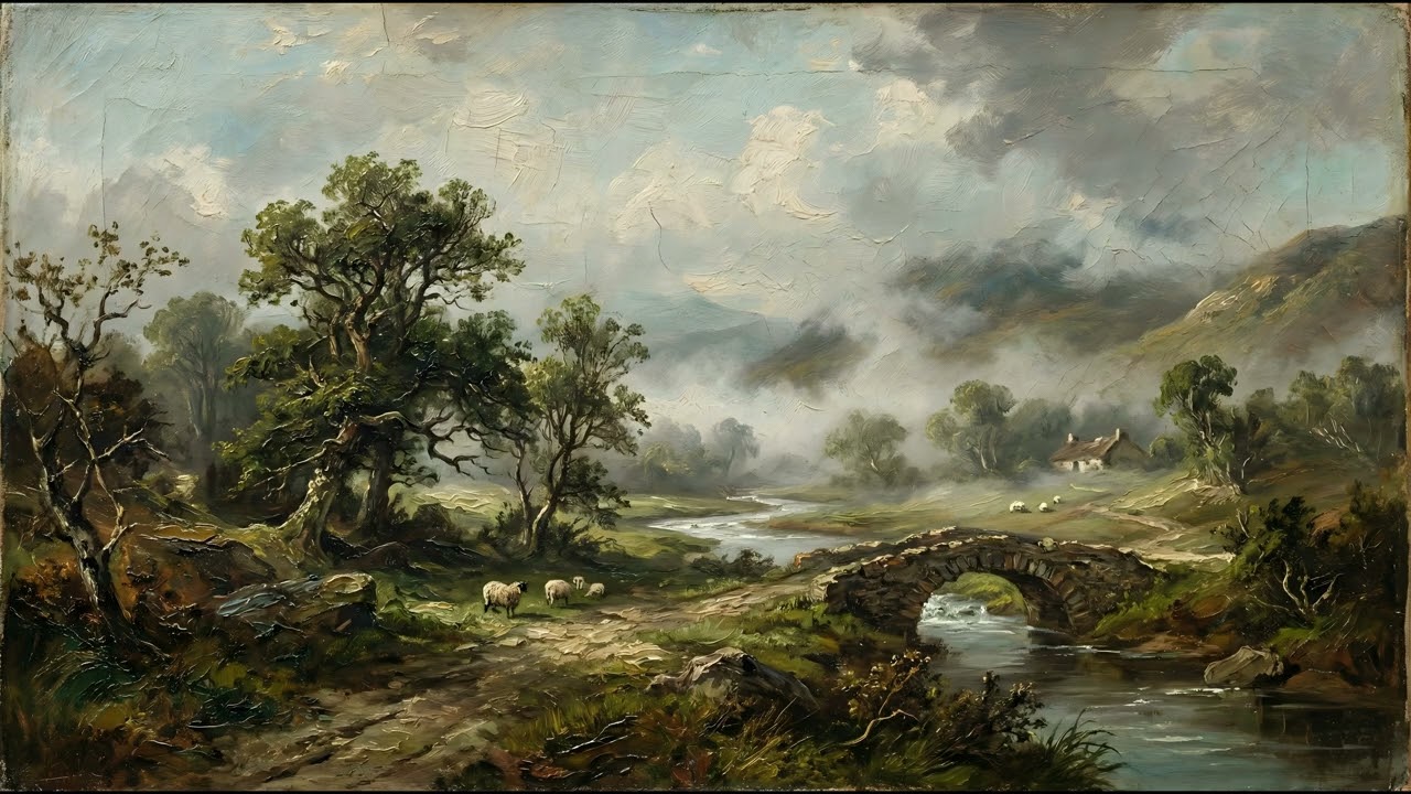 Stunning 4K OLED ART TV | Scottish Highlands Mist Ambient Background Loop