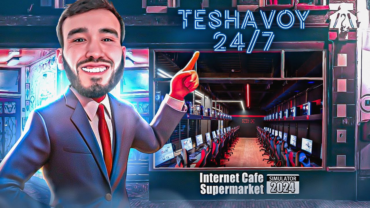 TESHAVOY 24/7 YANA OCHILDI | Internet Cafe Simulator 2024 #3  | VRzona1 #qiziqarlivideo