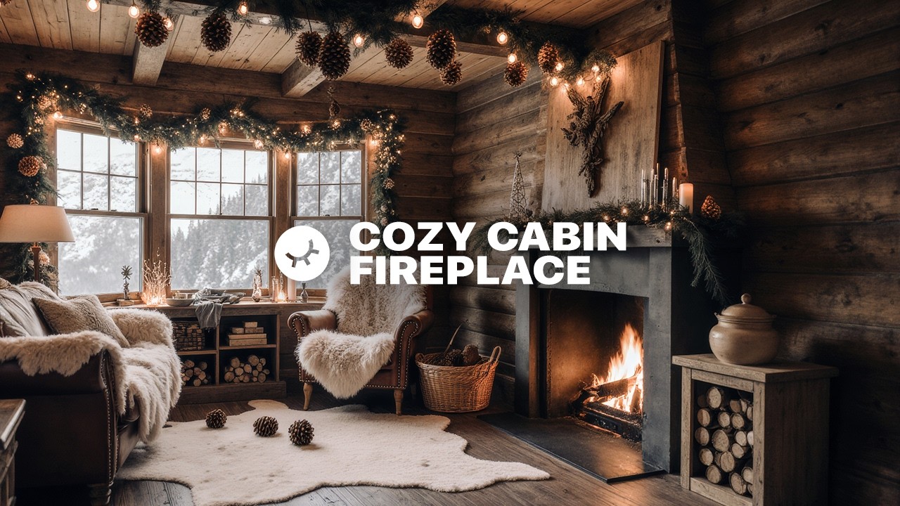 Cozy Fireplace 🔥 | Relaxing Sleep Ambience | 3 Hours 4K