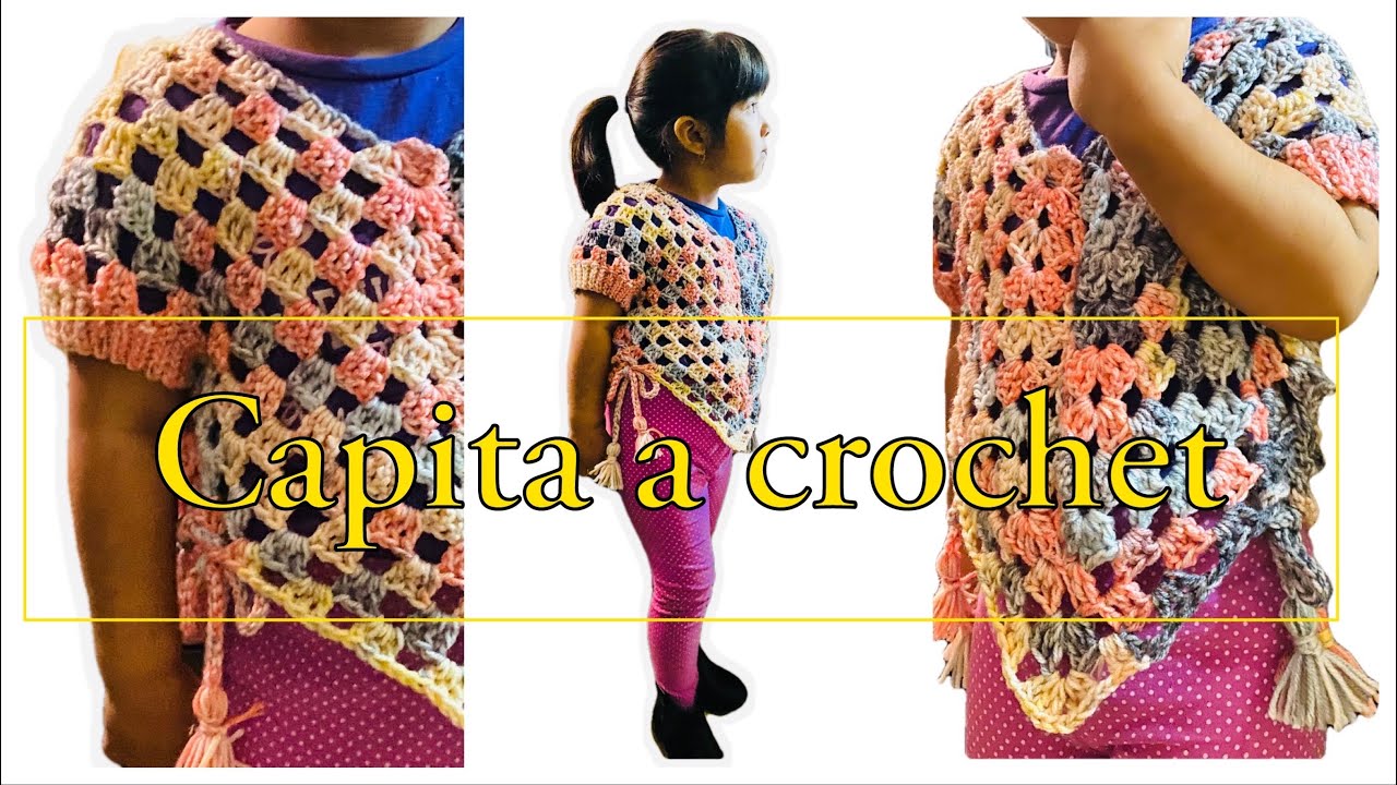 🧶Capita oh Poncho a crochet — Tejiendo con Letty