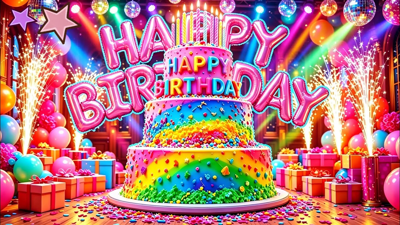 Happy birthday song 🎊 Disco Birthday Party Celebration song 🎉🥳